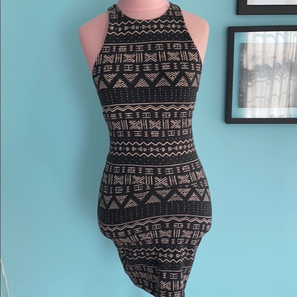 aztec print bodycon dress